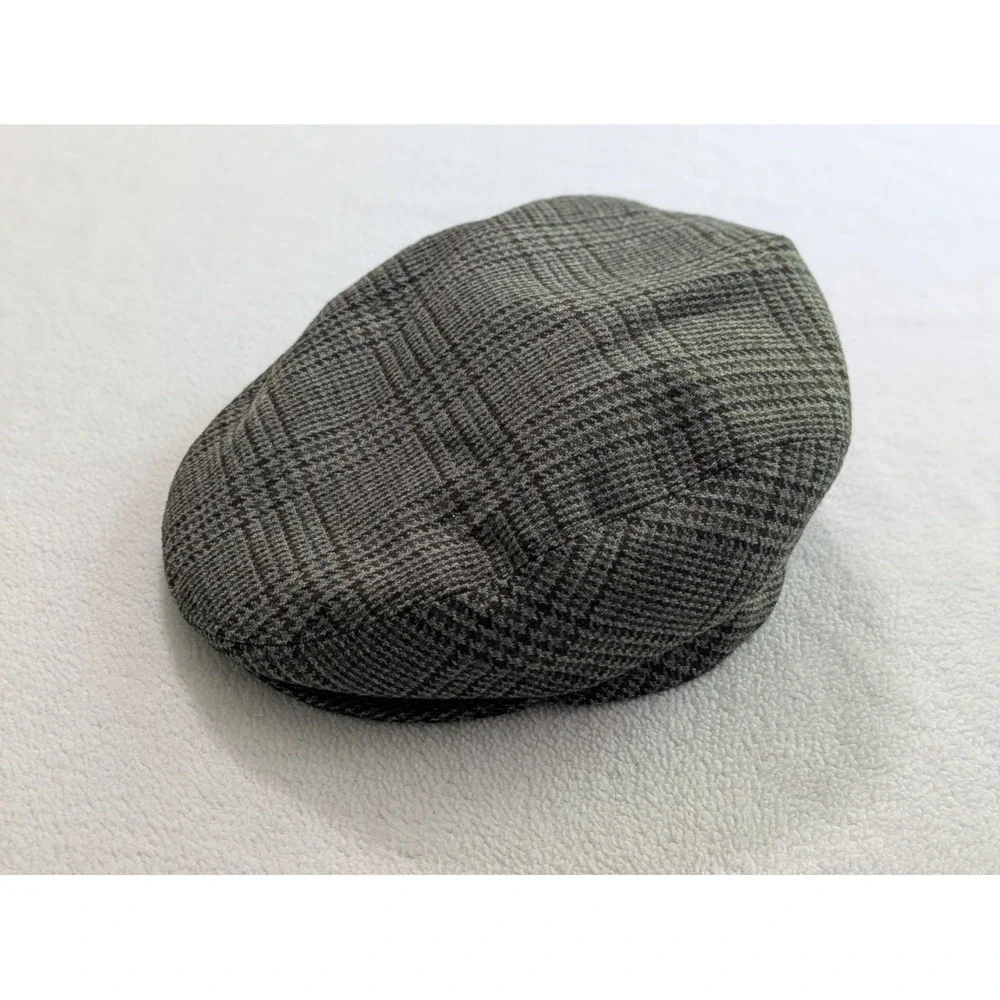 COUNTRY GENTLEMAN 100% WOOL Sz Med Plaid Brown Newsboy Cap  Cabbie